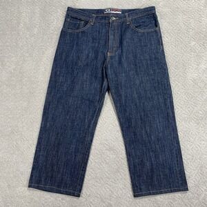 Oakley Mens Oakley Denim Jeans 36x24 Hemmed Straight Leg Cotton Dark Wash Y2K